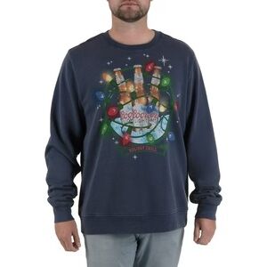 Coors‎ light holiday graphic sweatshirt navy blue men’s size medium
